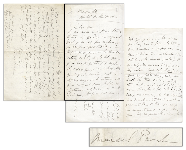 Marcel Proust Autograph Letter Signed -- ...I had written you a tender letter, and one which, with a pride to which I am not accustomed, I believed to be witty!...